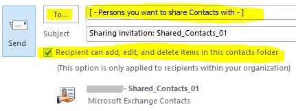 Share contacts Outlook - How To