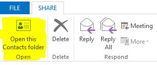 Share contacts Outlook - How To