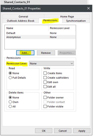 Share contacts Outlook - How To
