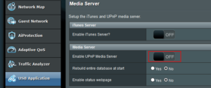 Disable UPnP Media Server